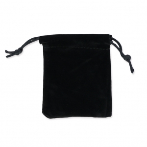 Velvet Pouch for jewel gift 70x90 mm black x1
