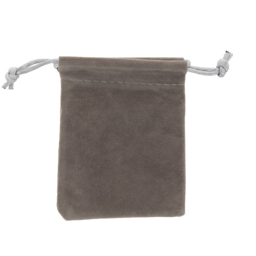 Velvet Pouch for jewel gift 65x85mm Grey x1
