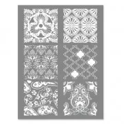 Silk Screen Graine Créative for Polymer Clay 114x153mm- Hindu Pattern