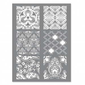 Silk Screen Graine Créative for Polymer Clay 114x153mm- Hindu Pattern