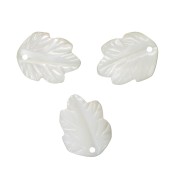 MOP Leaf Pendant 12 mm Natural x1