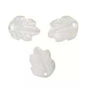 MOP Leaf Pendant 12 mm Natural x1