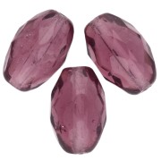 Faceted Olives 12.3x8 mm Amethyst x20