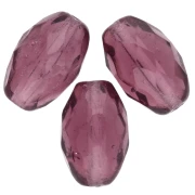 Faceted Olives 12.3x8 mm Amethyst x20