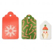 Set of labels Gifts Paper Poetry Puristic Christmas x30