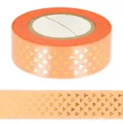 Adhesive Tape - Paper Poetry 15mm Golden Triangle /Coral x10m