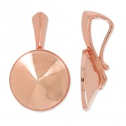 Setting pendant 1122 12mm in 925 silver gold tone rose x1|raw }}