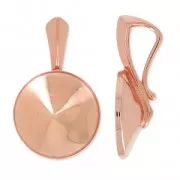 Setting pendant 1122 12mm in 925 silver gold tone rose x1