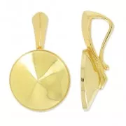 Setting pendant 1122 12mm in 925 fine Gold plated x1