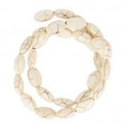 Bead Flat Olives 14x10 mm Howlite imitation x38cm