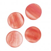 Mother-of-Pearl Round Pucks 25mm Coral x4