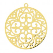 Round light laser cut Pendant 30 mm Golden x1