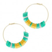 Synthetics Rondelles Heishi Imitation 6 mm Beige x50g