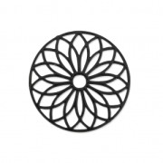 Laser cut rose spacer 24 mm black nickel x1|raw }}