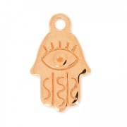 17.5x11mm Hamsa hand Charm - Rose Gold Tone x1|raw }}