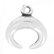 Charm half moon/horn 17.5 mm Antique Silver Plating x1|raw }}