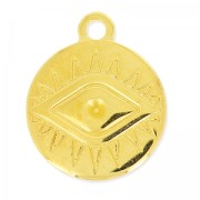 Lucky charm Eye pattern for rhinestones 19 mm fine Gold plated x1|raw }}