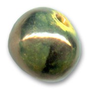 Ceramics bead 20mm Marbled Green yellow
