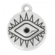 Lucky charm Eye pattern for rhinestones 19 mm Antique Silver Plating x1|raw }}