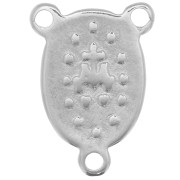 Virgin Mary spacer 18x13mm Rhodium x1