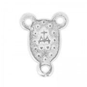Virgin Mary spacer 14x11mm silver x1