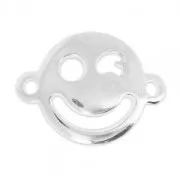 Blinking Smiley Spacer 19x14mm silver x1