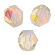 Fire Polished faceted round beads 4mm Jonquil AB x50