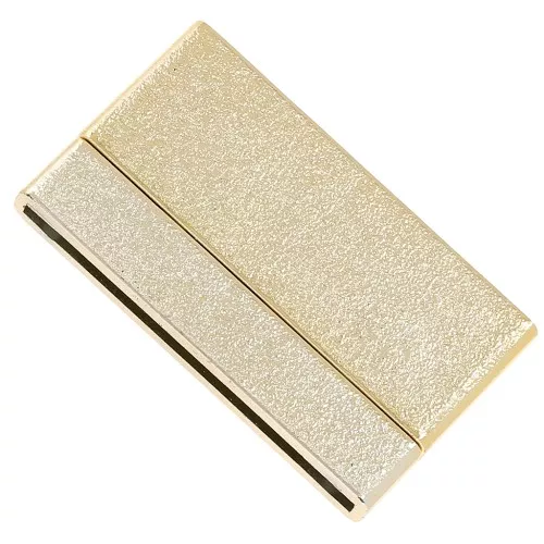 Magnetic clasp of 42 mm for shoelace of 40 mm light gold sparkling effect x1