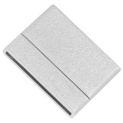 Magnetic clasp of 32 mm for shoelace of 30 mm silver sparkling effect x1|raw }}