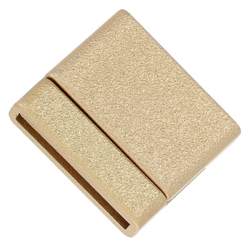 Magnetic clasp of 22 mm for shoelace of 20 mm light gold sparkling effect x1