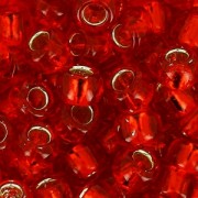 Toho seed beads 6/0 TO6R0025C - Ruby Silver Lined x8g|raw }}
