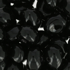 Glass Tico Beads 5x7 mm Jet x25