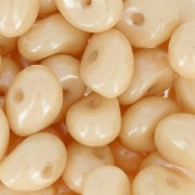 Glass Tico Beads 5x7 mm Opaque Beige Ceramic Look x25