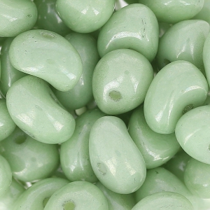 Glass Tico Beads 5x7 mm Opaque Light Green Ceramic Look x25