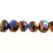 Glass Tico Beads 5x7 mm Opaque Luster Rose x25
