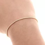 Snake chain 1.4mm fine gold plated x1m