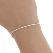 Snake chain 1.4 mm - fine silver plating x1m