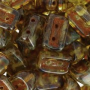 Glass Beads by Roofy Beads 5x8 mm Crystal Travertin x25