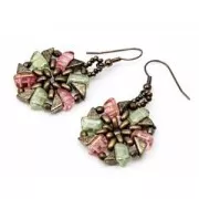 Glass Beads by Roofy Beads 5x8 mm Crystal Travertin x25