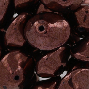 Glass Ufo Beads 7x11mm Jet Lumi Amethyst x20