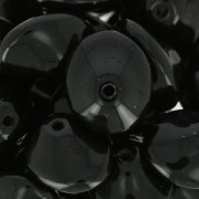 Glass Ufo Beads 7x11mm Jet x20|raw }}