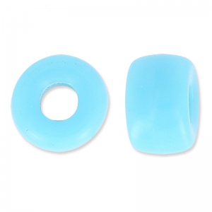 Large hole beads - Pony Beads 9 mm - Preciosa - Turquoise x15