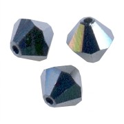 Jet Hematite 2X - PureCrystal 5328 Crystal Bicones 3mm Jet Hematite 2X x50 PureCrystal 5328 Crystal Bicones 3mm Jet Hematite 2X x50