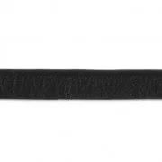 5mm Double sided lace of composition leather - Black x1m