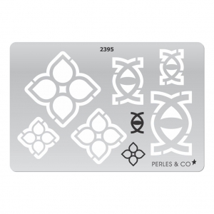 Rigid Template for polymer clay 152x100mm Flowers and Eyes Patterns
