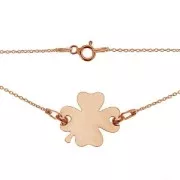 Bracelet for Spacer 18 cm Sterling Silver 925 Golden Rose x1