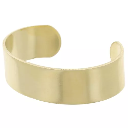 Flat Jonc Bracelet in Raw Brass 19x150 mm to Customize x1