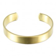 Flat Jonc Bracelet in Raw Brass 12.5x150 mm to Customize x1|raw }}