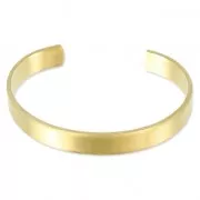 Flat Jonc Bracelet in Raw Brass 9.5x150 mm to Customize x1