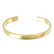 Flat Jonc Bracelet in Raw Brass 6x150 mm to Customize x1|raw }}